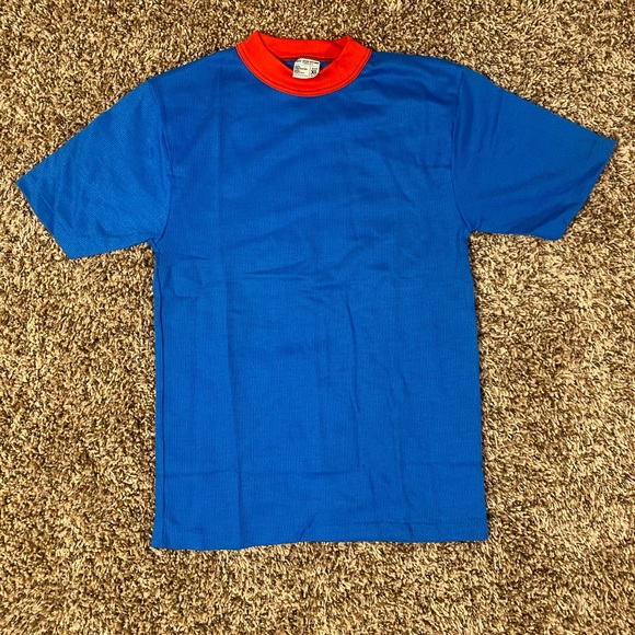 Vintage Men’s XL JCPenney Red and Blue Crew Neck Shirt (see measurements) - Picture 1 of 4